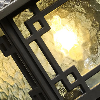Chinese Black Pavilion Square Outdoor Solar Post Light Zawala Image - 8