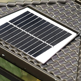 Chinese Black Pavilion Square Outdoor Solar Post Light Zawala Image - 9