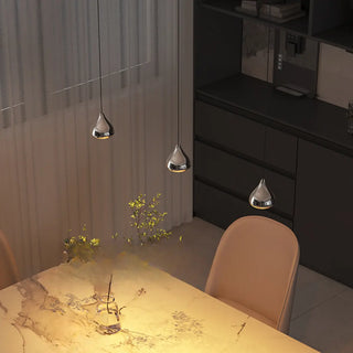 Modern Geometric Ceiling Light with Ink/Silver Aluminum Shade, LED & Incandescent/Fluorescent, Cord Mount Zawala Image - 6