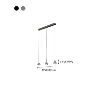 Modern Geometric Ceiling Light with Ink/Silver Aluminum Shade, LED & Incandescent/Fluorescent, Cord Mount Zawala Image - 9