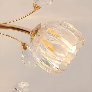 ZOWALA - Large Multi-Globe Gold Semi-Flush Mount Light 15-Light Image - 17