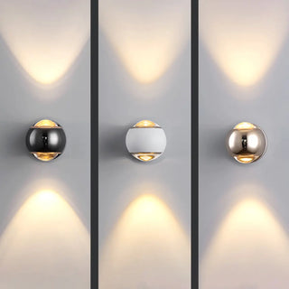Bedroom Adjustable Black Globe Up Down Wall Sconce Zawala Image - 10