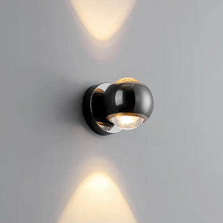 Bedroom Adjustable Black Globe Up Down Wall Sconce Zawala Image - 11
