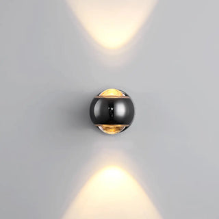 Bedroom Adjustable Black Globe Up Down Wall Sconce Zawala Image - 4