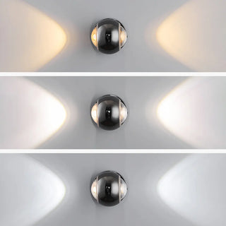 Bedroom Adjustable Black Globe Up Down Wall Sconce Zawala Image - 9