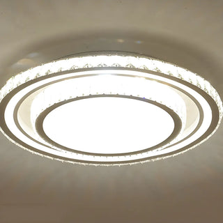 ZOWALA - Living Room Luxury Crystal Circle Flush Mount Light Image - 14
