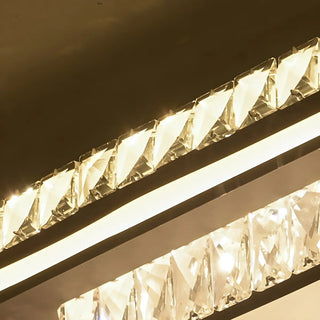 ZOWALA - Living Room Luxury Crystal Circle Flush Mount Light Image - 16