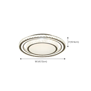 ZOWALA - Living Room Luxury Crystal Circle Flush Mount Light #size