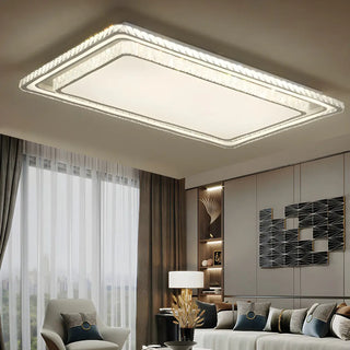 ZOWALA - Living Room Luxury Crystal Circle Flush Mount Light Image - 5
