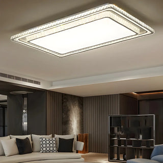 ZOWALA - Living Room Luxury Crystal Circle Flush Mount Light Image - 6