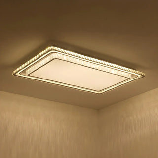 ZOWALA - Living Room Luxury Crystal Circle Flush Mount Light Image - 7