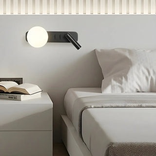2-Light Minimalist Globe Glass Cylinder Reading Wall Lamp Zawala Image - 17