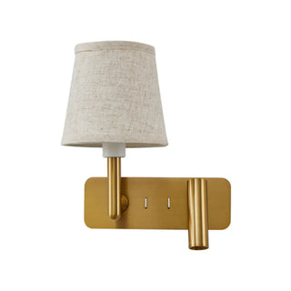 ZOWALA - Adjustable Gold Wall Sconce with Fabric Shade Image - 10