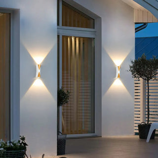 Outdoor Hourglass Design Up Down LED Wall Sconce Zawala Image - 1