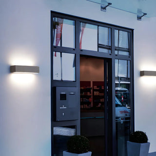 Modern Rectangular Stone Exterior Up Down Wall Light Zawala Image - 1