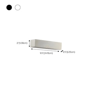 Modern Rectangular Stone Exterior Up Down Wall Light Zawala #size