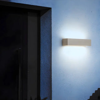 Modern Rectangular Stone Exterior Up Down Wall Light Zawala Image - 4