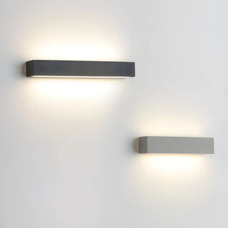 Modern Rectangular Stone Exterior Up Down Wall Light Zawala Image - 9