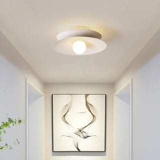 ZOWALA - Hallway Two-Color Disc LED Semi-Flush Mount Light Image - 1
