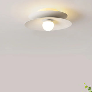 ZOWALA - Hallway Two-Color Disc LED Semi-Flush Mount Light Image - 10