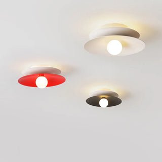 ZOWALA - Hallway Two-Color Disc LED Semi-Flush Mount Light Image - 11