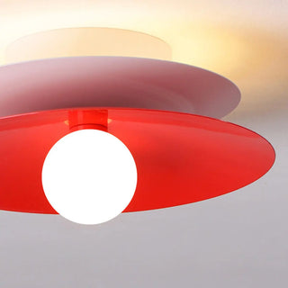 ZOWALA - Hallway Two-Color Disc LED Semi-Flush Mount Light Image - 12