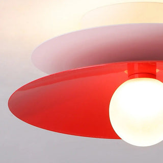 ZOWALA - Hallway Two-Color Disc LED Semi-Flush Mount Light Image - 13