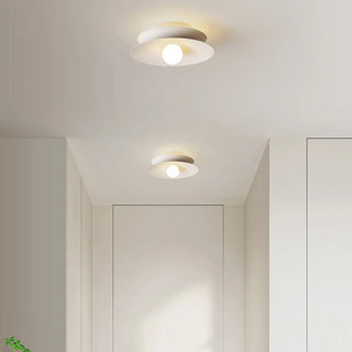 ZOWALA - Hallway Two-Color Disc LED Semi-Flush Mount Light Image - 15