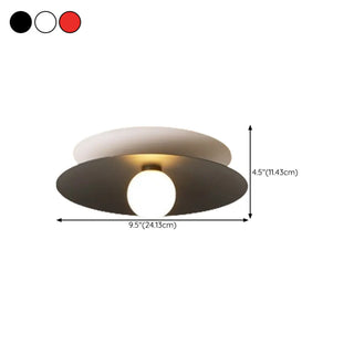 ZOWALA - Hallway Two-Color Disc LED Semi-Flush Mount Light #size