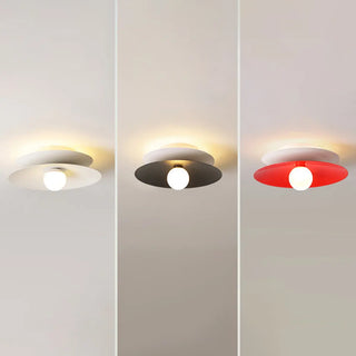 ZOWALA - Hallway Two-Color Disc LED Semi-Flush Mount Light Image - 9