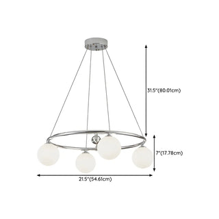 ZOWALA - 2 Tiers Globe Glass Chrome Branch Chandelier #size