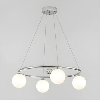 ZOWALA - 2 Tiers Globe Glass Chrome Branch Chandelier Image - 7