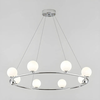 ZOWALA - 2 Tiers Globe Glass Chrome Branch Chandelier Image - 8