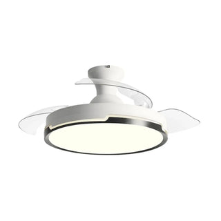 ZOWALA - 3 Clear Blade Round Dimming Ceiling Fan with LED Light Image - 15