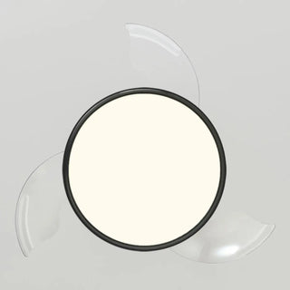 ZOWALA - 3 Clear Blade Round Dimming Ceiling Fan with LED Light Image - 7