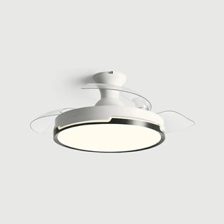 ZOWALA - 3 Clear Blade Round Dimming Ceiling Fan with LED Light Image - 9