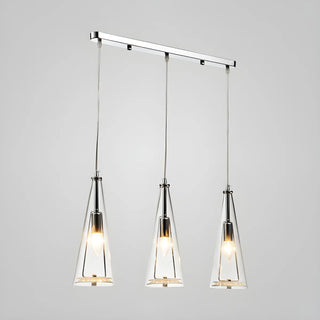 ZOWALA - Modern Blue Glass Cone Dining Room Pendant Light Image - 22