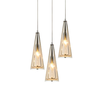 ZOWALA - Modern Blue Glass Cone Dining Room Pendant Light Image - 28