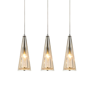 ZOWALA - Modern Blue Glass Cone Dining Room Pendant Light Image - 31