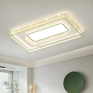 Fashion Green Circular LED Flush Mount Ceiling Light Zawala Image - 2