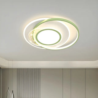 Fashion Green Circular LED Flush Mount Ceiling Light Zawala Image - 3