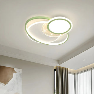 Fashion Green Circular LED Flush Mount Ceiling Light Zawala Image - 4