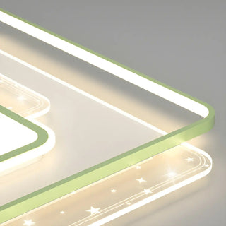 Fashion Green Circular LED Flush Mount Ceiling Light Zawala Image - 7