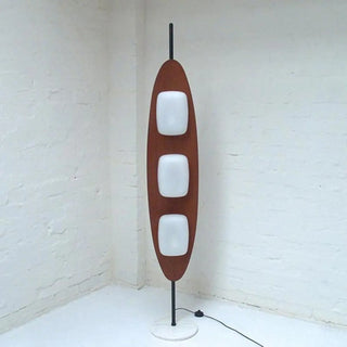 ZOWALA - 3-Light Modern Oval Brown Metal LED Floor Lamp Image - 7