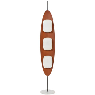ZOWALA - 3-Light Modern Oval Brown Metal LED Floor Lamp Image - 8