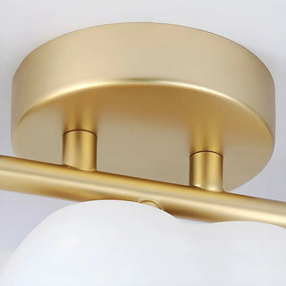 3-Light White Floral Glass LED Vanity Light Fixture Zawala Image - 7