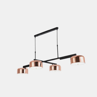 ZOWALA - 4-Light Glam Rose Gold Bowl Island Light Image - 10