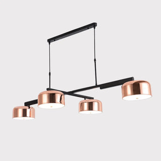 ZOWALA - 4-Light Glam Rose Gold Bowl Island Light Image - 12
