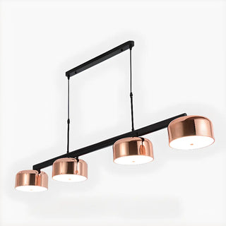 ZOWALA - 4-Light Glam Rose Gold Bowl Island Light Image - 8
