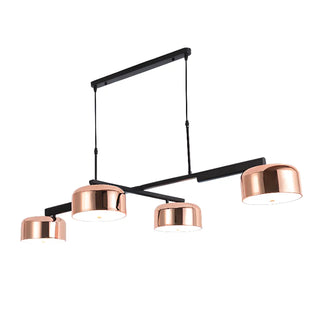 ZOWALA - 4-Light Glam Rose Gold Bowl Island Light Image - 9